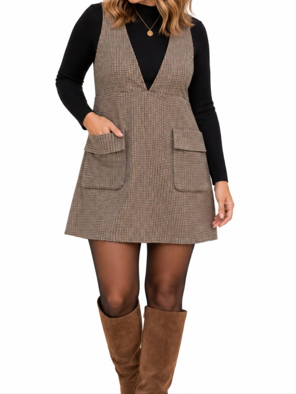 Pinafore Gingham Zara Dress